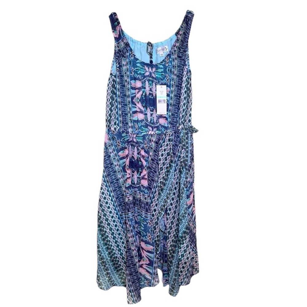 $139 Nanette Lepore Tie It Up Dress 8 Medium Chiffon Tassel Tie Back Neck NWT